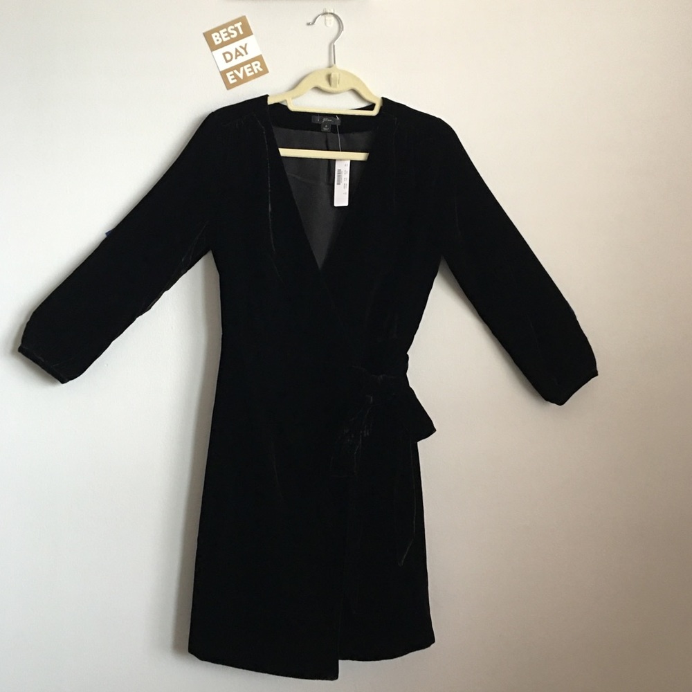 🆕 {J. Crew} Soft and Velvety Real Wrap Dress 👗